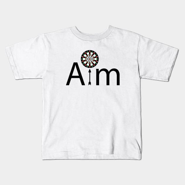 Aim aiming artistic design Kids T-Shirt by DinaShalash